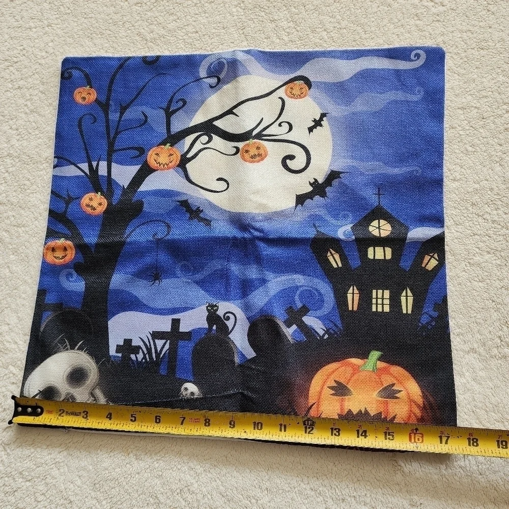 New Halloween linen Pillow Covers 18 × 18 Set of 2 Pack